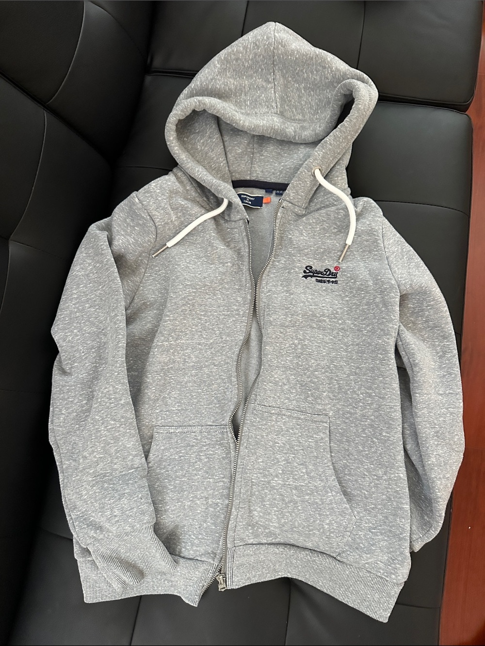 Superdry Gray Zip-Up Hoodie Jacket
